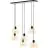 Brilliant Casto Pendant Glass Pendant Metal Black Beige | Suitable for 6x E27